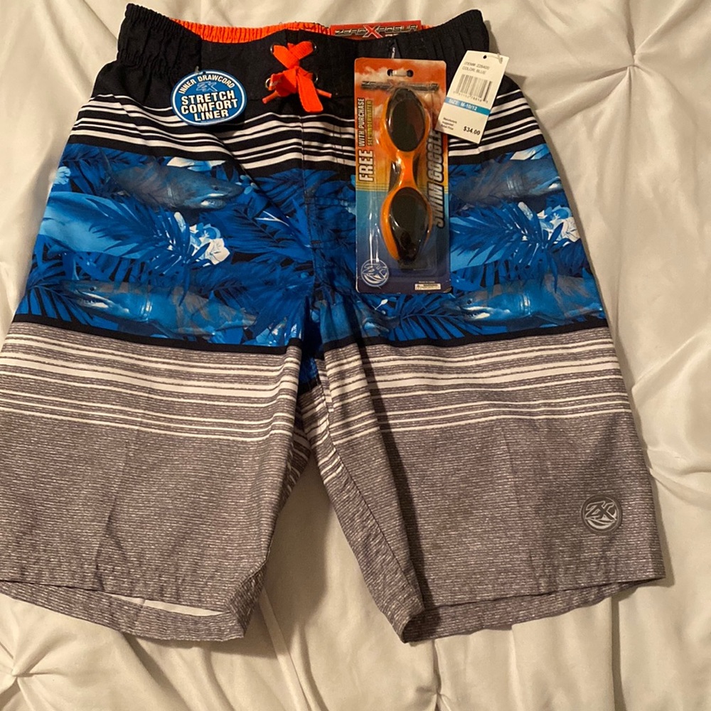 NWT Boys swim trunks size M 10/12.
